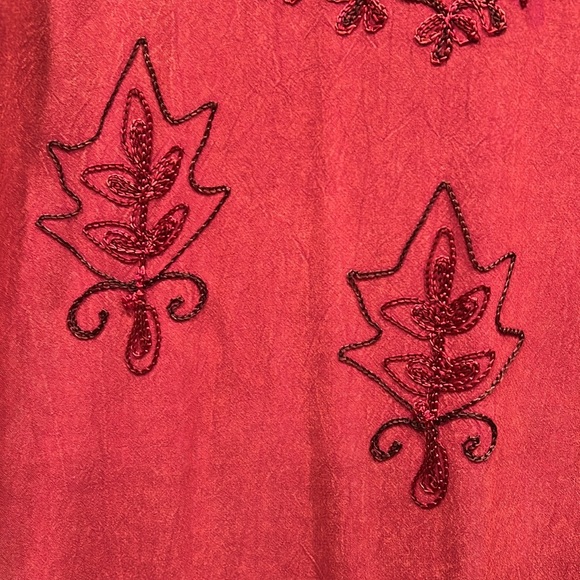 90s Ananda’s Collection Rayon Embroidered Dress XL - Picture 6 of 10